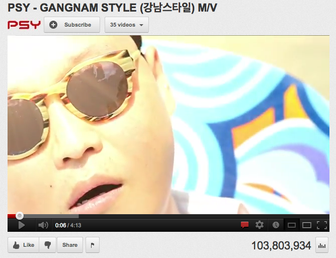 Psy 100 million